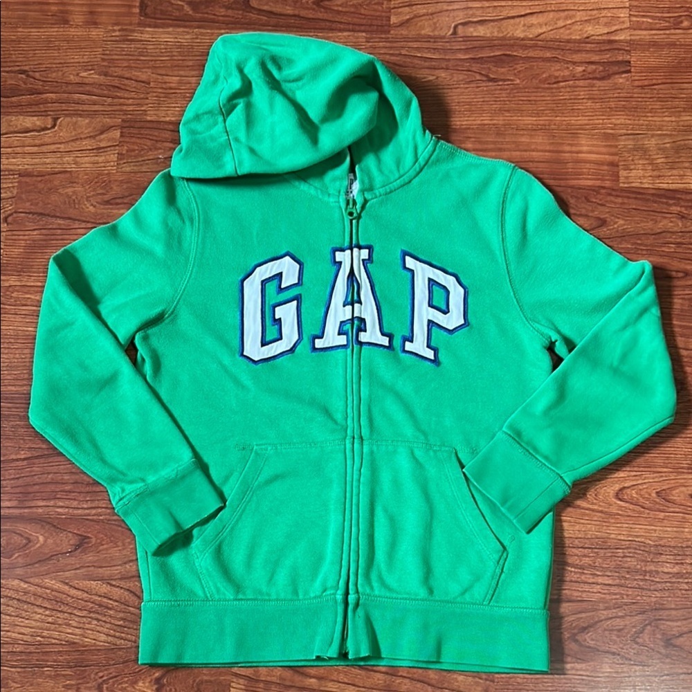 GAP Kids Green Zip-Up Hoodie Large